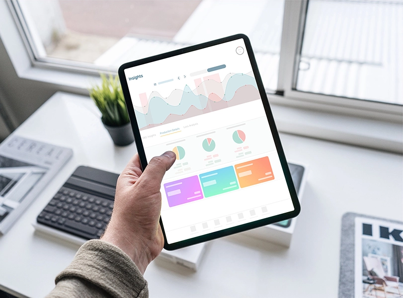 Line production dashboard of digital manufacturing solution Kypeco